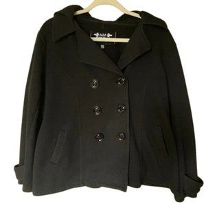 MM ESSENTIALS Hooded Sweatshirt Pea Coat EUC